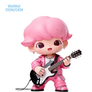 Figurines <span class=keywords><strong>de</strong></span> collection OEM Singer : Souris, oreilles, guitare, en PVC et ABS moulé par injection – Jouet tendance pour collectionneurs et décoration - Product Image 3