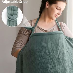 Couverture d'allaitement respirante avec encolure arquée pour femmes, tablier d'allaitement en mousseline - Product Image 5