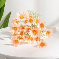 Bunga Daisy Dekoratif 5 Cabang Zhuoou Terlaris 50cm Krisan Matahari Mini Artifisial Murah untuk Dekorasi Rumah
