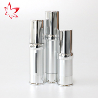 Récipient d'emballage cosmétique vide en plastique PP ruban d'or sérum lotion 10ml 15ml 20ml 30ml bouteille à pompe sans air