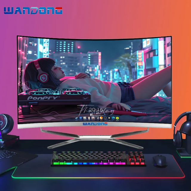 Cheap 21.5\" 23.8\" 27inch All-in-One AIO PCs Core I3 I5 I7 Monoblock Desktops Office Gaming Barebone Computer for Gamers