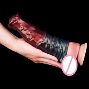 Funda de Silicona para Pene con Forma de Caballo, Anillo para Pene, Extensor de Pene, Retrasador de Eyaculación, Juguetes Sexuales para Hombres Adultos - Product Image 4