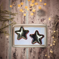 Mini boîte en fer blanc en forme d'étoile personnalisée pour les cadeaux de fête de vacances pour les collations alimentaires au sucre et au chocolat