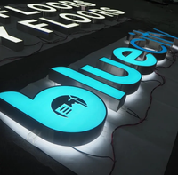 Letras de Canal 3D de Acrílico Brillante con Retroiluminación Blanca, Letrero LED Personalizado, Resistente al Agua para Exteriores, Venta Caliente de Fábrica