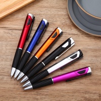 Stylo à bille lumineux Laser Led personnalisé avec poignée en caoutchouc, stylo à bille lumineux avec logo personnalisé gravé