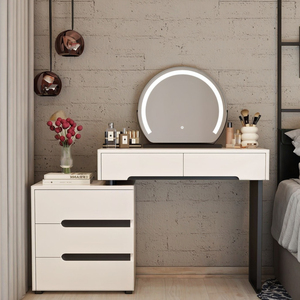 Tavoli da Trucco per <span class=keywords><strong>Ragazze</strong></span> con Specchio, Tavolo da Toeletta Moderno per Camera da Letto, Mobile da Trucco per Casa - Product Image 5