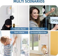 Alerte de sécurité domestique alarme de sécurité détecteur de capteur de porte Wifi, capteur d'ouverture ou de fermeture de porte de fenêtre sans fil intelligent fonctionne avec Alexa