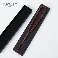 Chapelet religieux original personnalisé en usine Cadeau unisexe musulman Tasbeeh 33 bois imité Tasbih Islam Collier de prière Chapelet