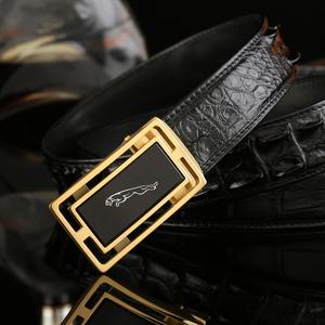 Ceinture formelle classique pour homme en peau de crocodile personnalisée, avec boucle en acier à verrouillage automatique, légère et durable, largeur 3,5 cm - Product Image 6