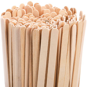 Agitadores de cóctel de madera de abedul grueso Natural 5,5 envueltos individualmente biodegradables de 100% pulgadas Premium - Product Image 2