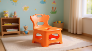 Sedia per bambini in plastica, quadrata, con schienale solido e resistente, per neonati e bambini - Product Image 2