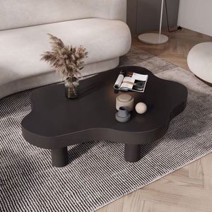 Solid Wood Cloud Shaped Coffee <b>Table</b> Natural Color Handmade Low <b>Table</b> For Living Room <b>Sofa</b> Area - Product Image 4