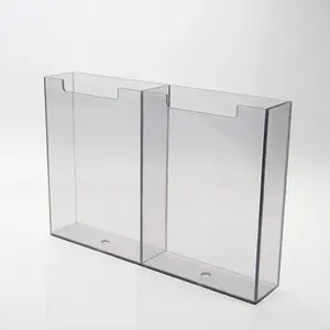 Gran oferta, soporte acrílico para folletos de revistas, Revistero de plexiglás de oficina, organizador de carpetas de archivos colgantes de acrílico para tamaño de letra