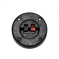 Boîtier de jonction pour haut-parleur rond noir à deux sorties WP2-6, pince de câblage arrière à deux bornes pour haut-parleur, accessoire de haut-parleur à vente directe