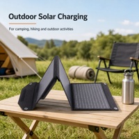 Caricatore Solare Portatile Pieghevole da 30W in Silicio Monocristallino, Design Impermeabile e Leggero per Campeggio e Dispositivi Mobili