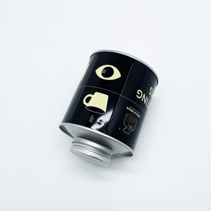 Boîte en fer blanc ronde OEM 200g pour grains de café, vide, avec couvercle à vis, impression offset, logo personnalisé pour bonbons et aliments pour animaux de compagnie - Product Image 3