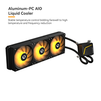 Refroidisseur d'eau pour processeur AIO ARGB Zeromaster New Style 360 mm, compatible AM5/LGA 2011, affichage de la température, refroidissement du processeur PC pour le jeu