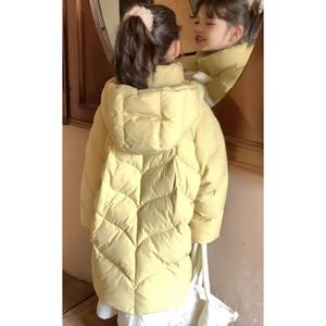 Vestes à capuche décontractées pour enfants, mode automne-hiver, manteaux longs en duvet pour adolescentes - Product Image 5