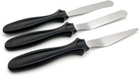 Ensemble de 3 couteaux et spatules à gâteau en silicone Hot Bake, outil de décoration de gâteau manuel pour la pâtisserie