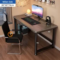 Escritorio de madera para computadora para dormitorio y apartamento pequeño, escritorio de juegos multifuncional de diseño simple, mesa de oficina moderna