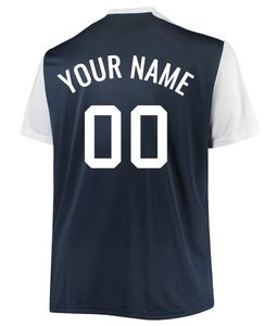 Maßgeschneidertes US-Team Navy-Weißes Sportbekleidungs-T-Shirt, individuelles, günstiges, genähtes Baseball-Trikot - Product Image 3