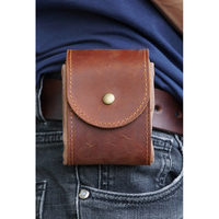 Pochette de ceinture en cuir pour bushcraft, sac multifonctionnel pour le camping et la cueillette, avec rangement pour allume-feu, pour la randonnée et la survie en plein air