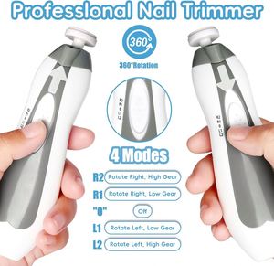 Lime à ongles électrique pour bébé : Kit de coupe-ongles électrique pour bébé, soin des ongles des doigts et des orteils, manucure, ensemble 6-en-1 avec lumière LED - Product Image 3