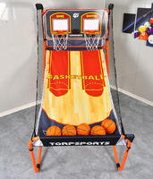 Machine de jeu de basket-ball pliante facile à installer améliorée 2 joueurs jeu d'intérieur double tableau de bord numérique pour adultes et enfants