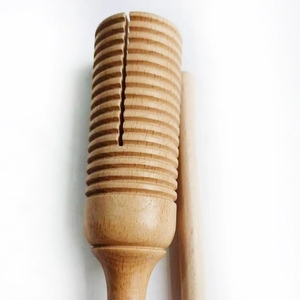 Wholesale Natural Beech Wood Handheld Single Sound Tube Guiro Block With Mallet For Children Preschool <b>Music</b> Teaching Aid - Product Image 4