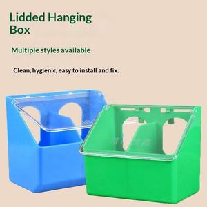 Suministros para mensajeros de aves - Caja de comida cubierta para evitar derrames y salpicaduras - Caja colgante para palomas - Product Image 3