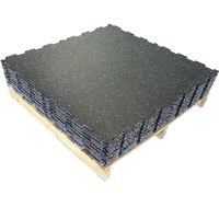 Dalles de sol en mousse emboîtables en caoutchouc recyclé moucheté durable, antidérapantes pour la protection des équipements