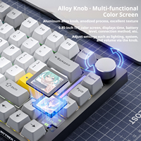 Teclado Mecánico para Juegos Attack Shark X820Ultra, Tres Modos, Estructura Gasket, Teclas Intercambiables en Caliente, Retroiluminación RGB, Plug and Play, 81 Teclas