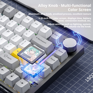 Attack Shark X820Ultra Tastiera Meccanica da Gaming con Struttura Gasket a <span class=keywords><strong>Tre</strong></span> Modalità, Tasti Completamente Sostituibili, Retroilluminazione RGB, Plug and Play - Product Image 2