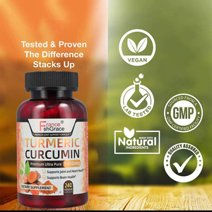 Premium Kurkuma Curcumine-Supplement 240 Groentcapsules Ondersteunen De Gezondheid Van De Hersenen Voor Vrouwen En Menturmere Curcumine-<span class=keywords><strong>Capsules</strong></span> - Product Image 4