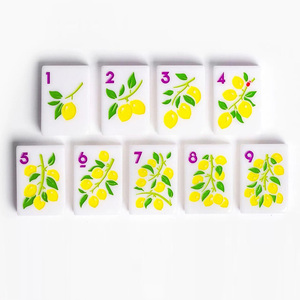 Fast Delivery Modern Food Pattern American Mahjong Tiles <b>Set</b> Single Layer 160 Piece Acrylic Mahjong <b>Sets</b> For Game - Product Image 3