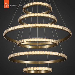 Bubble <b>Crystal</b> tiered ring <b>crystal</b> lamps luxury <b>chandelier</b> for hotel villa foyer - Product Image 2