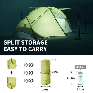 Tente de randonnée personnalisée Earthtree pour 2 personnes, ultralégère, imperméable, pour le camping en plein air, portable, légère, abri solaire - Product Image 4