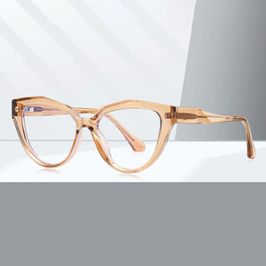 <strong>Brown</strong> Black Big Cat Eye Glasses <strong>Frame</strong> Fashion TR90 Retro Anti Blue Light Eyeglasses Man Women Plain Optical Eyewear LS082 - Product Image 2