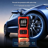 Compresseur de gonflage de pneus sans fil portable en ABS, 150 PSI, jauge numérique, arrêt automatique, gonflage rapide, lumière d'urgence pour pneus