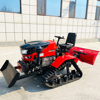 Motoculteur diesel Offre Spéciale 35HP Transmission de l'eau et de la sécheresse Entraînement par chaîne Tracteur à chenilles Motoculteur agricole Motoculteur pour rizières