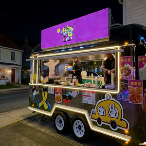 Remorque alimentaire mobile multifonctionnelle en aluminium et acier inoxydable, avec chauffage intégré, pour la vente rapide de snacks et de plats commerciaux – Meilleures ventes - Product Image 4