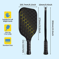 Panneau sonore Fibre de verre Pickle Ball Paddle Racket Bat PP Honeycomb Core Pickleball Paddle Handle