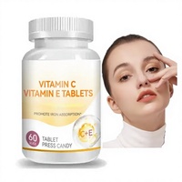 Ausreson Tablet Vitamin c suplemen OEM Tablet Vitamin c dan Vitamin E kesehatan imun untuk pemutih kulit
