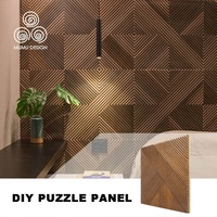 Panel Decorativo 3D MUMU, Estilo Madera Natural, para Decoración de Fachadas, Paneles de Pared con Diseño de Rejilla para Sala de Estar