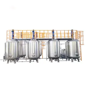 stainless steel mixing base oil into lubricant oil blending equipment production line