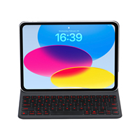 Clavier numérique fin noir Ruidian YC08 avec étui pour iPad Air M3/M2 11 pouces, pliable, en cuir, certifié CE/FCC, magnétique