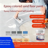 Peinture de sol auto-nivelante époxy à base de sable coloré, écologique, imitation marbre, pour rénovation de sols en ciment, revêtement imperméable et résistant à l'usure