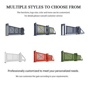 Cổng trượt điện hợp kim nhôm cho nhà máy căn hộ trường học ngoài trời có thể thu vào thêm phần dài tự động mở - Product Image 6