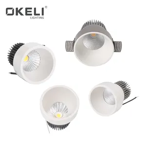 OKELI Wholesale Living Room Mini AntiアンチグレアCOB 10W 15W 20W Round LED Downlight