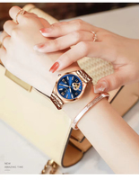 POEDAGAR 320 Nouvelle montre étanche avec éclairage nocturne, montre décontractée pour femme, bracelet en acier inoxydable, mouvement à quartz, montre sélectionnée comme cadeau